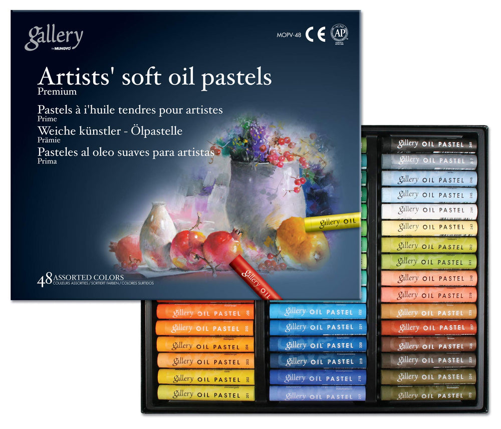 MUNGYO front packaging showing 48 vibrant pastel colors and organized layout benefit