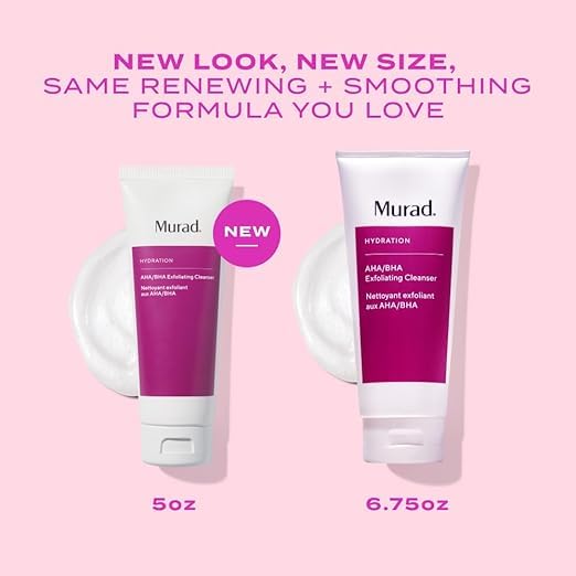 Murad 2 fl oz tube beside a hand showing travel-friendly size and portability