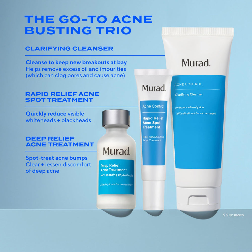 Murad clarifying cleanser gel texture closeup displaying oil-dissolving feel