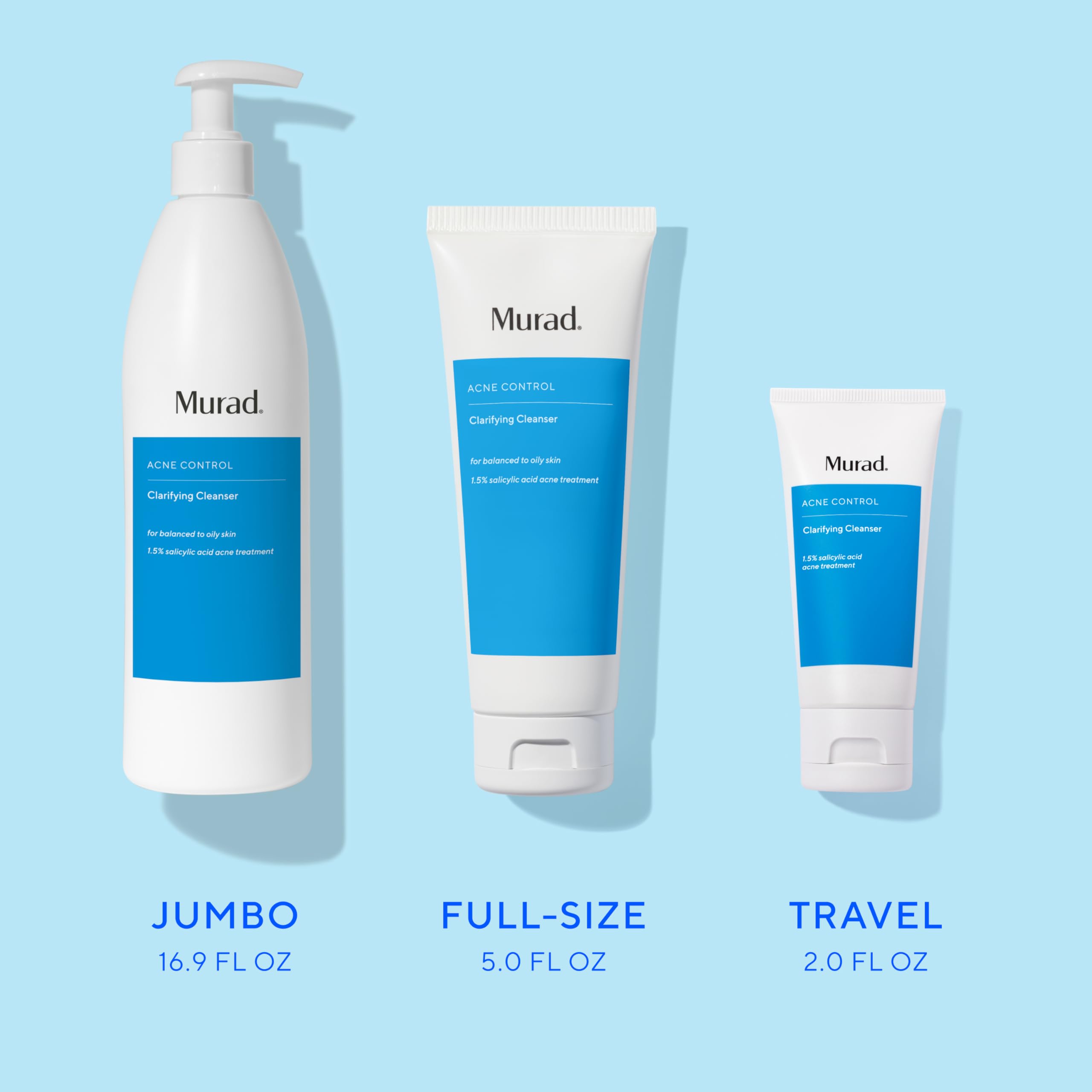 Murad clarifying cleanser ingredient label closeup highlighting salicylic acid
