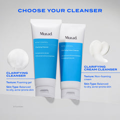 Murad clarifying cleanser being dispensed showing small amount usage benefit