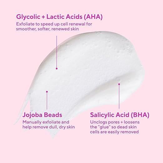 Murad cleanser lather on hand demonstrating effective rinse-off exfoliation