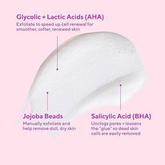 Murad cleanser lather on hand demonstrating effective rinse-off exfoliation