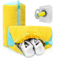 MURAEL front view of two yellow washing bags showing bright color and size benefit