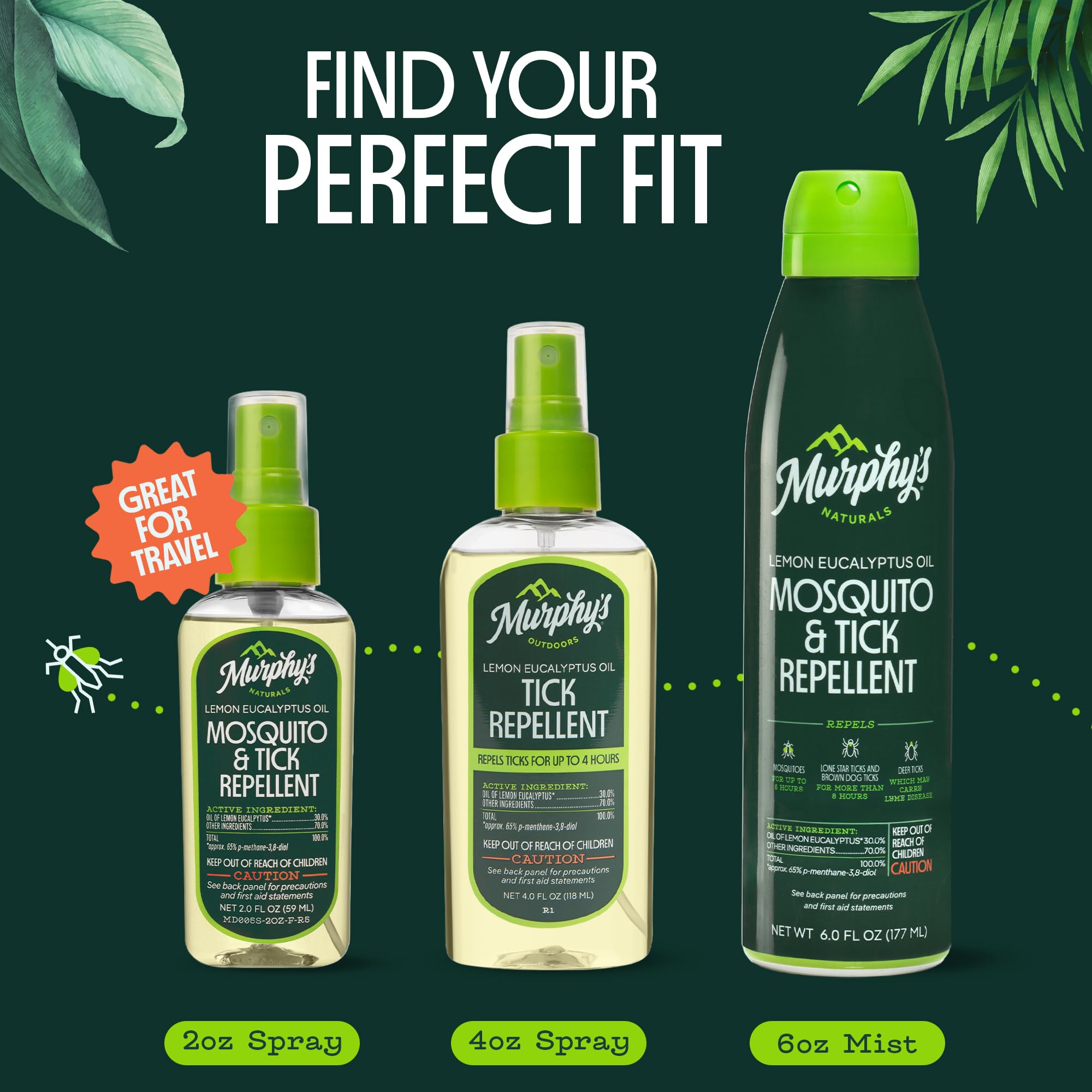 Murphy's Naturals bottles packed inside a small travel kit, ideal for hiking or overnight trips