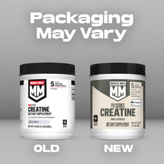 Muscle Milk powder close-up texture, shows fine mixable creatine powder