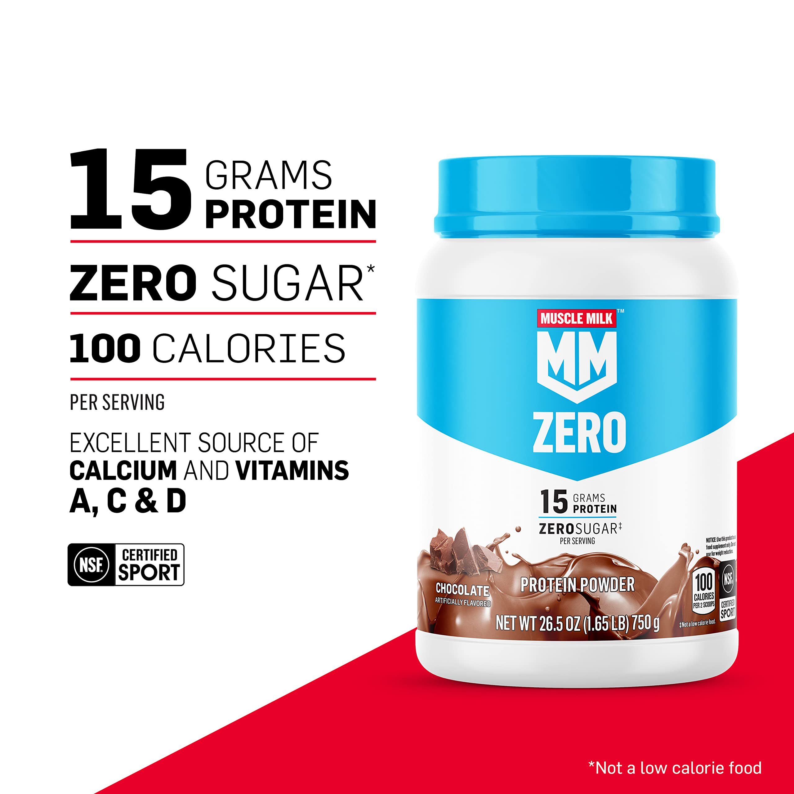 Muscle Milk chocolate shake in glass for quick breakfast protein