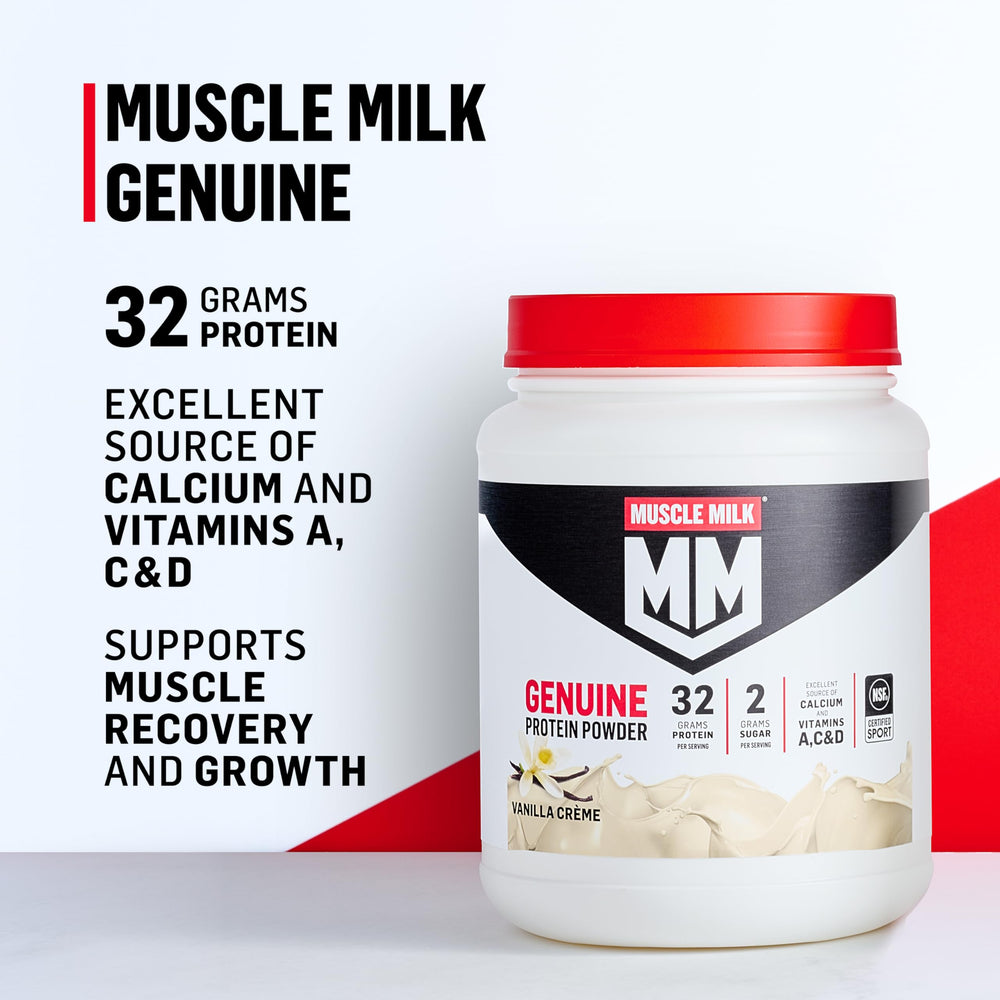 Muscle Milk in shaker bottle placed by a gym bag for portable post-workout fueling