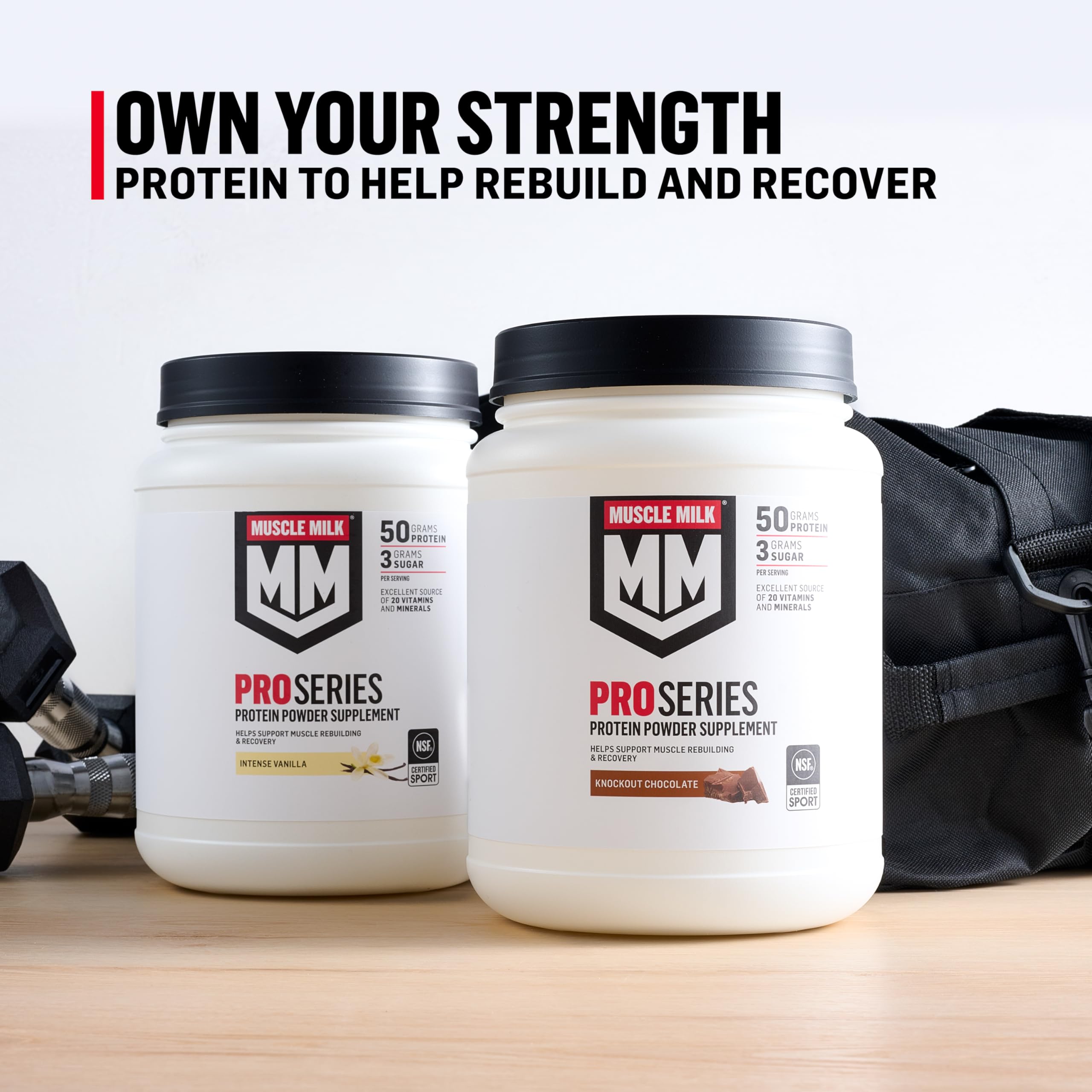 Muscle Milk with fresh strawberries to illustrate natural flavor appeal