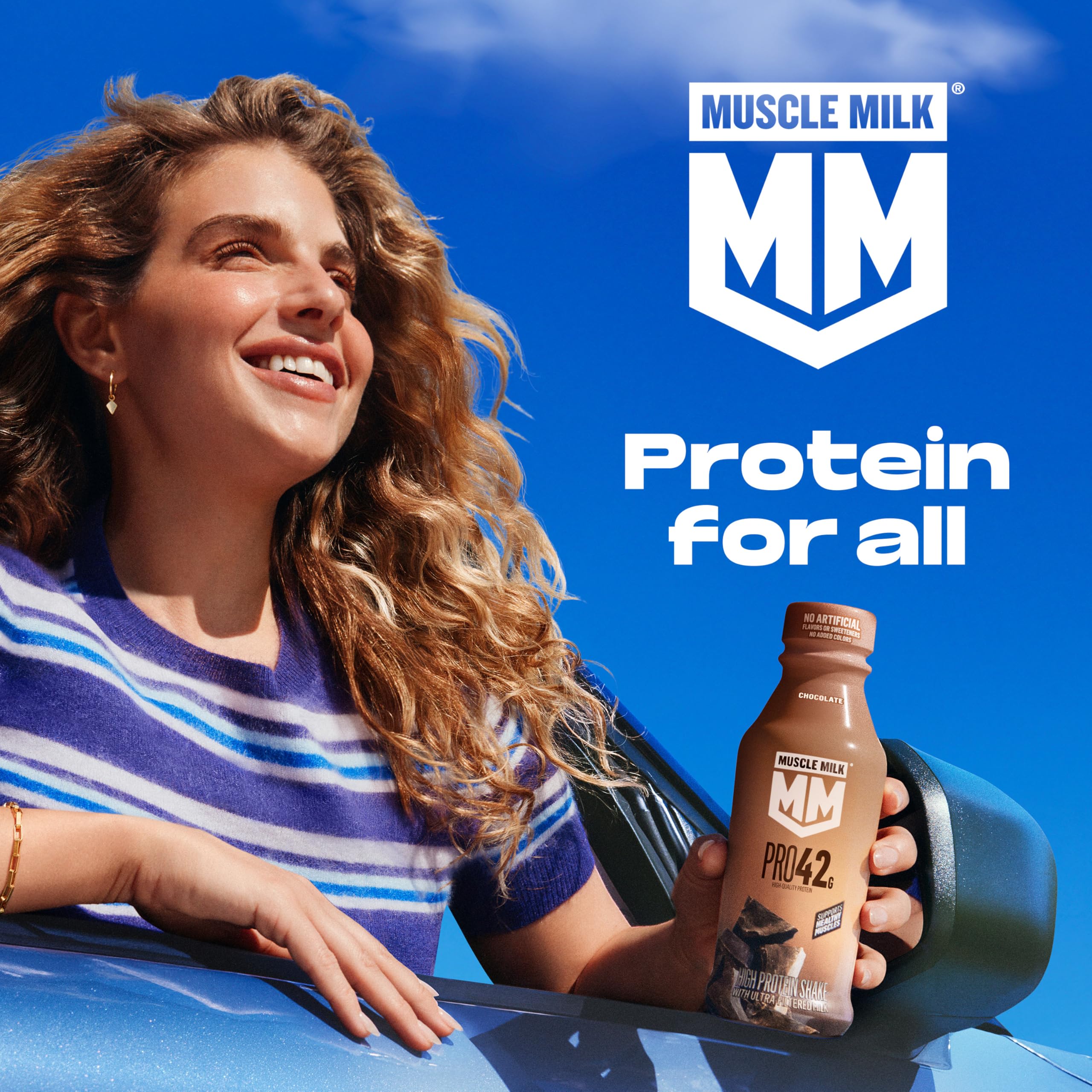 Muscle Milk vanilla crème on kitchen counter illustrating everyday ready-to-drink use