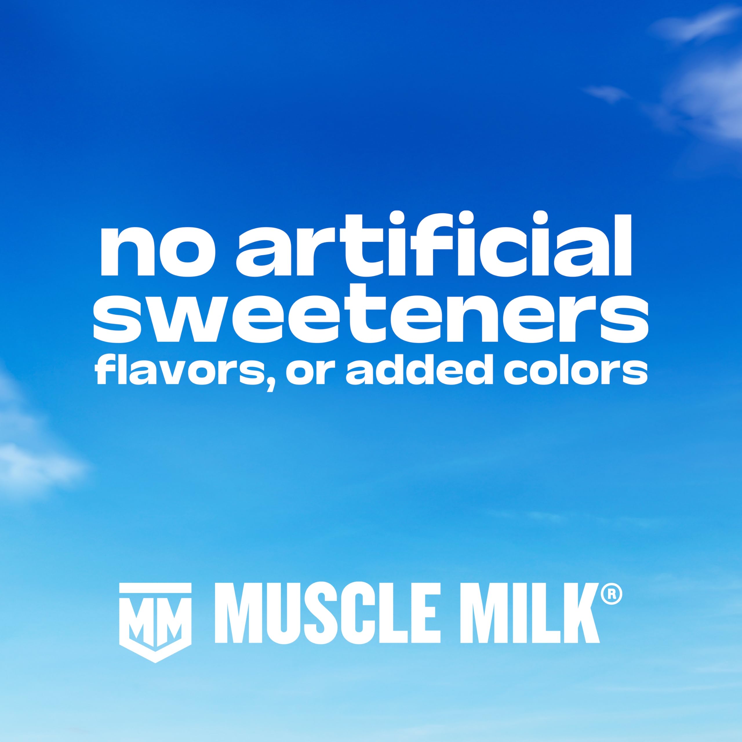 Muscle Milk vanilla crème nutrition label highlighting 26g protein per carton