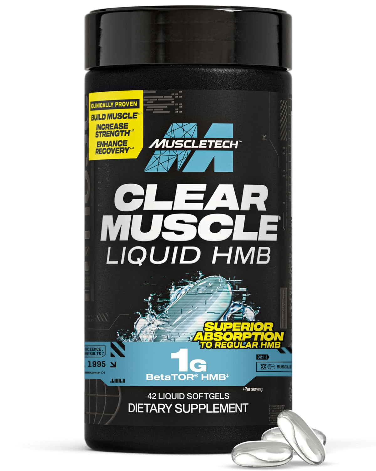 MuscleTech Clear Muscle front packaging showing bottle and product branding for quick recognition