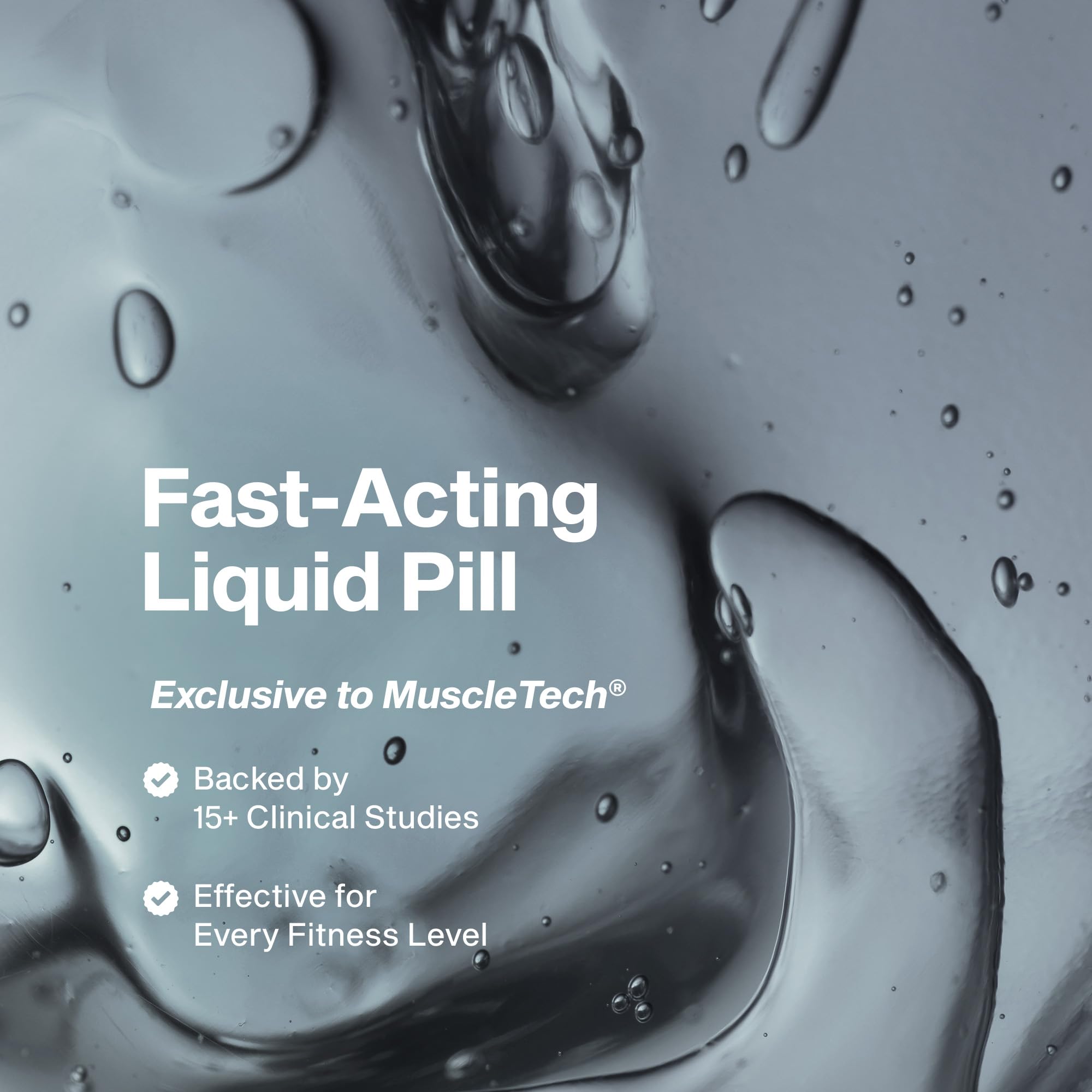 Hand holding several MuscleTech Clear Muscle softgels to show size and easy single-dose convenience