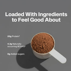 MuscleTech prepared chocolate shake in glass demonstrating easy post-workout recovery
