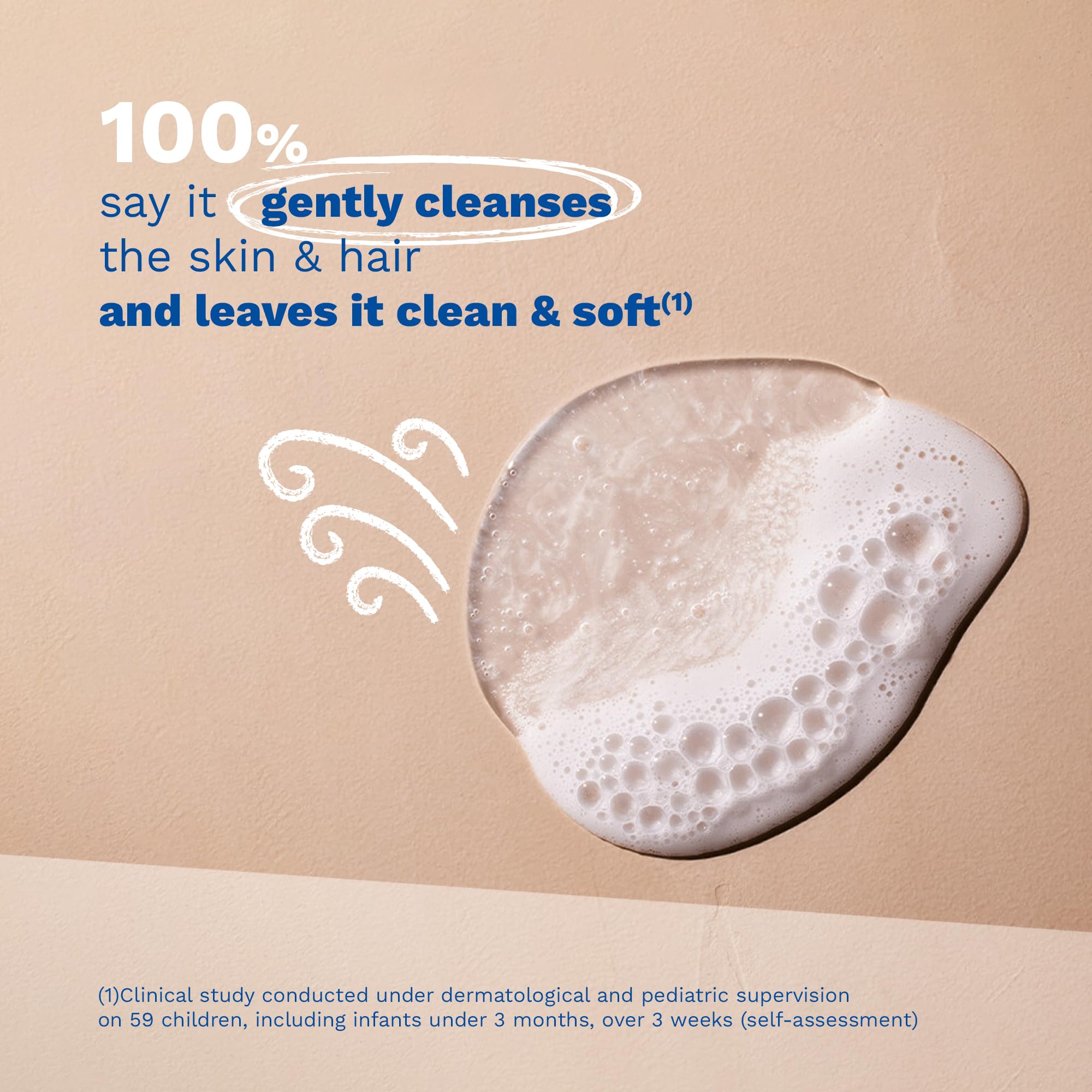 Mustela gel texture close-up demonstrating smooth gentle lather
