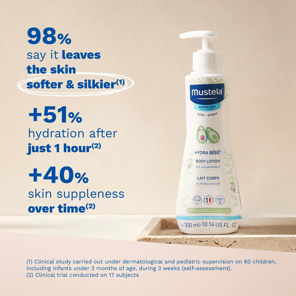 Mustela Avocado Perseose ingredient visual highlighting barrier-support benefit