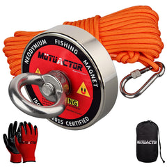 MUTUACTOR front packaging showing complete magnet fishing kit benefits