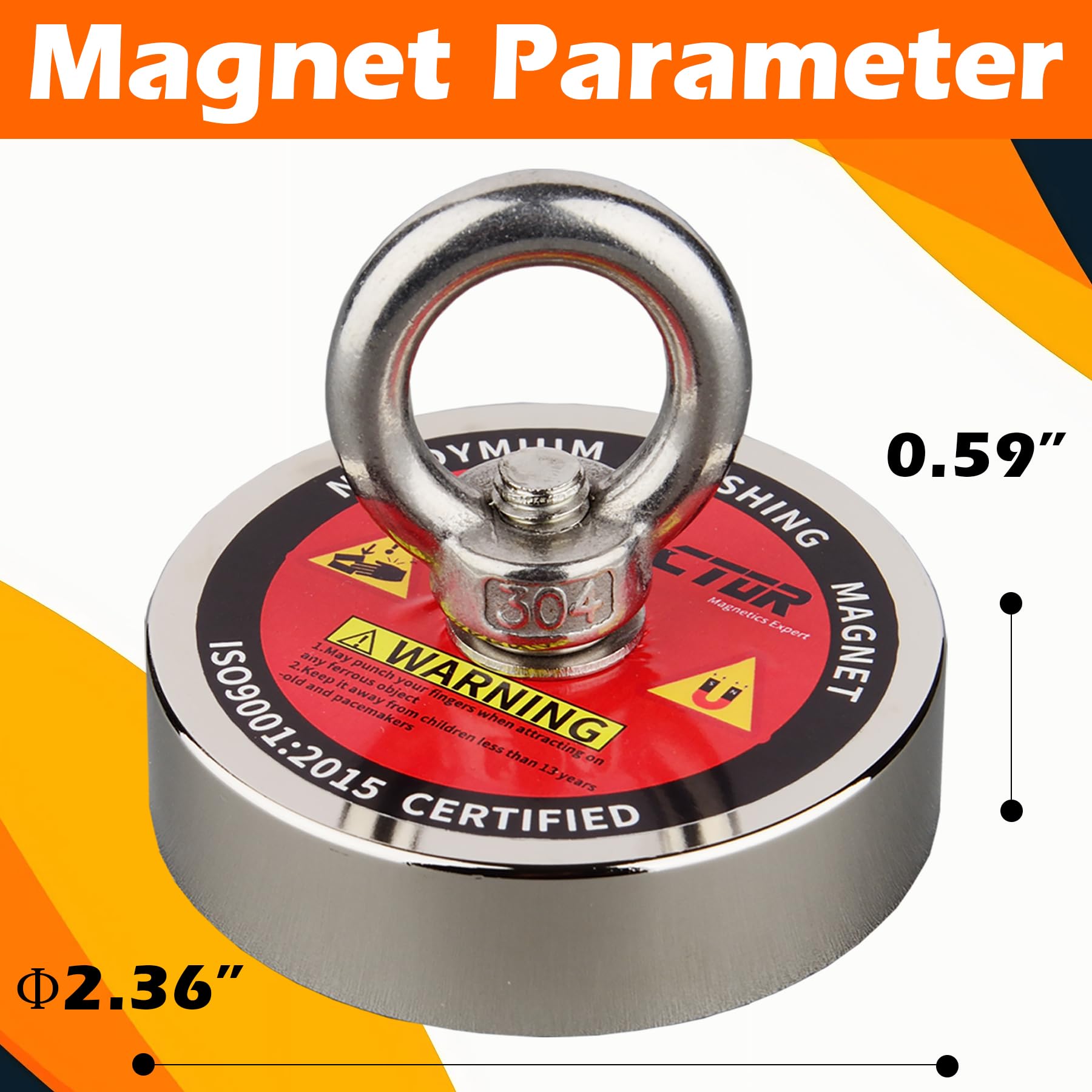 MUTUACTOR magnet in use on a river retrieving metal debris safely