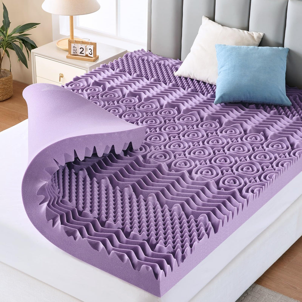 MUXHOMO front view queen topper showing full coverage and improved comfort