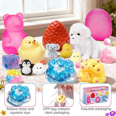 Muxiziu squishies displayed on a desk, adds playful decor and stress relief
