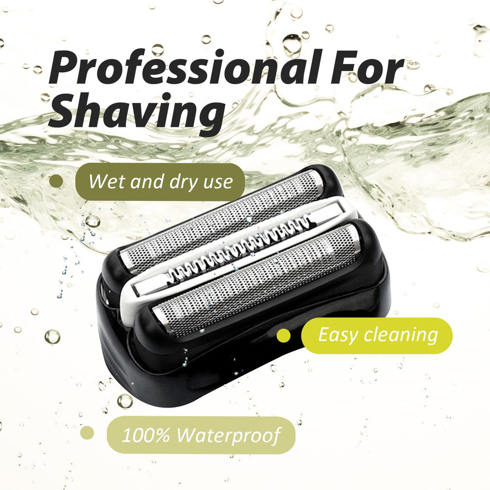 Muyfguo close-up of foil texture demonstrating fine perforations for smoother shaves