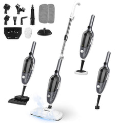 Mxnsewr steam mop front view showing compact design and controls for easy storage