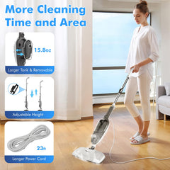 Mxnsewr pivoting mop head angle close-up reaching under furniture for thorough cleaning