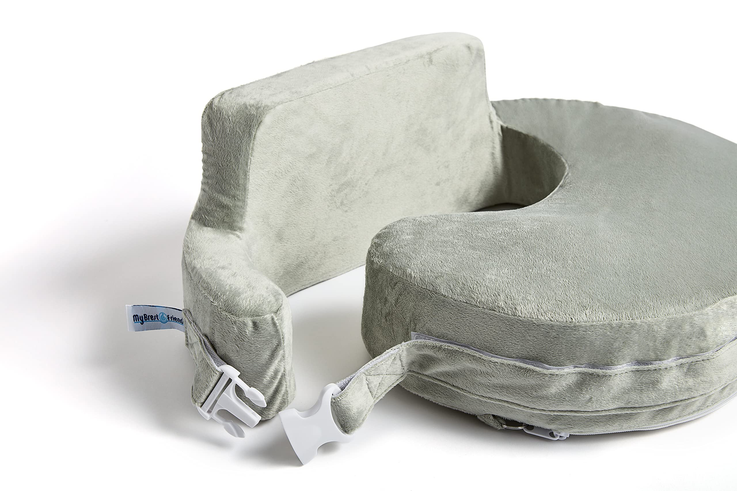 My Brest Friend fabric close-up highlighting soft Platinum cover and easy cleaning