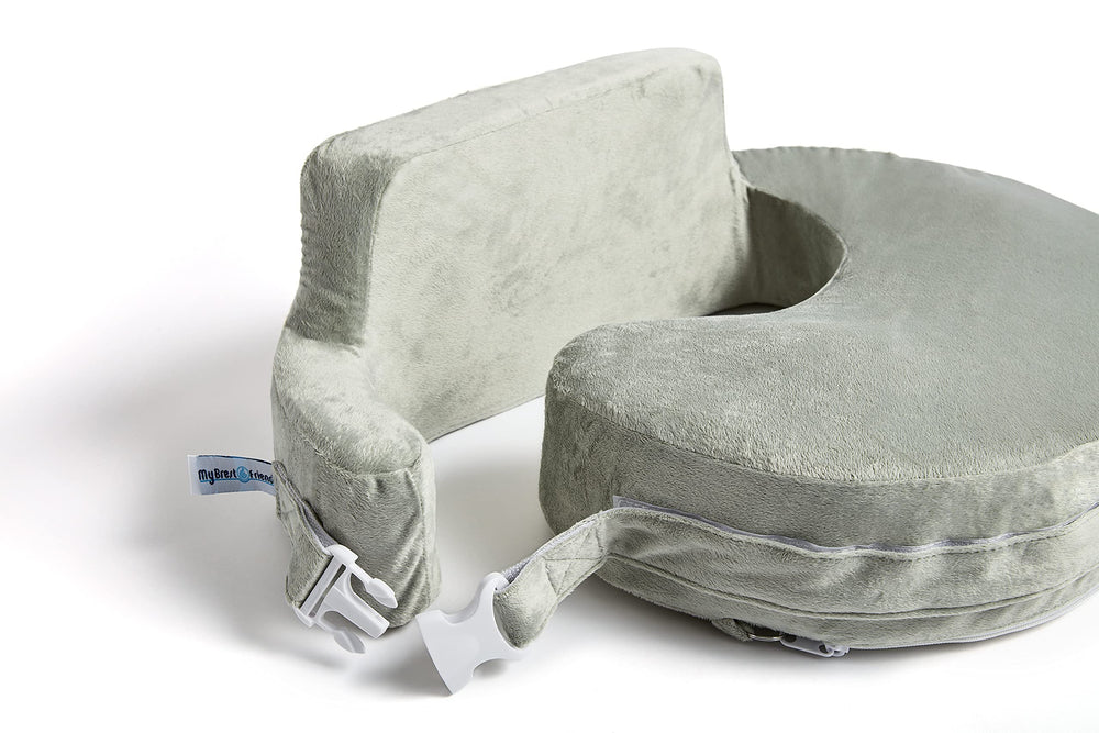 My Brest Friend fabric close-up highlighting soft Platinum cover and easy cleaning