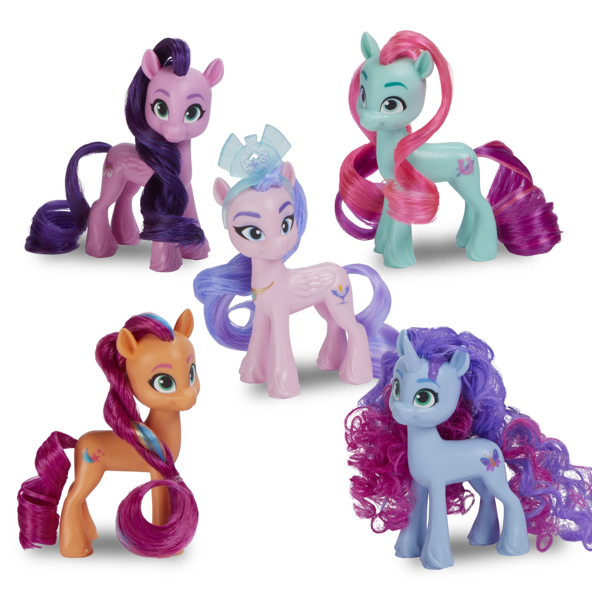 My Little Pony figures staged in a playset scene encouraging imaginative group play