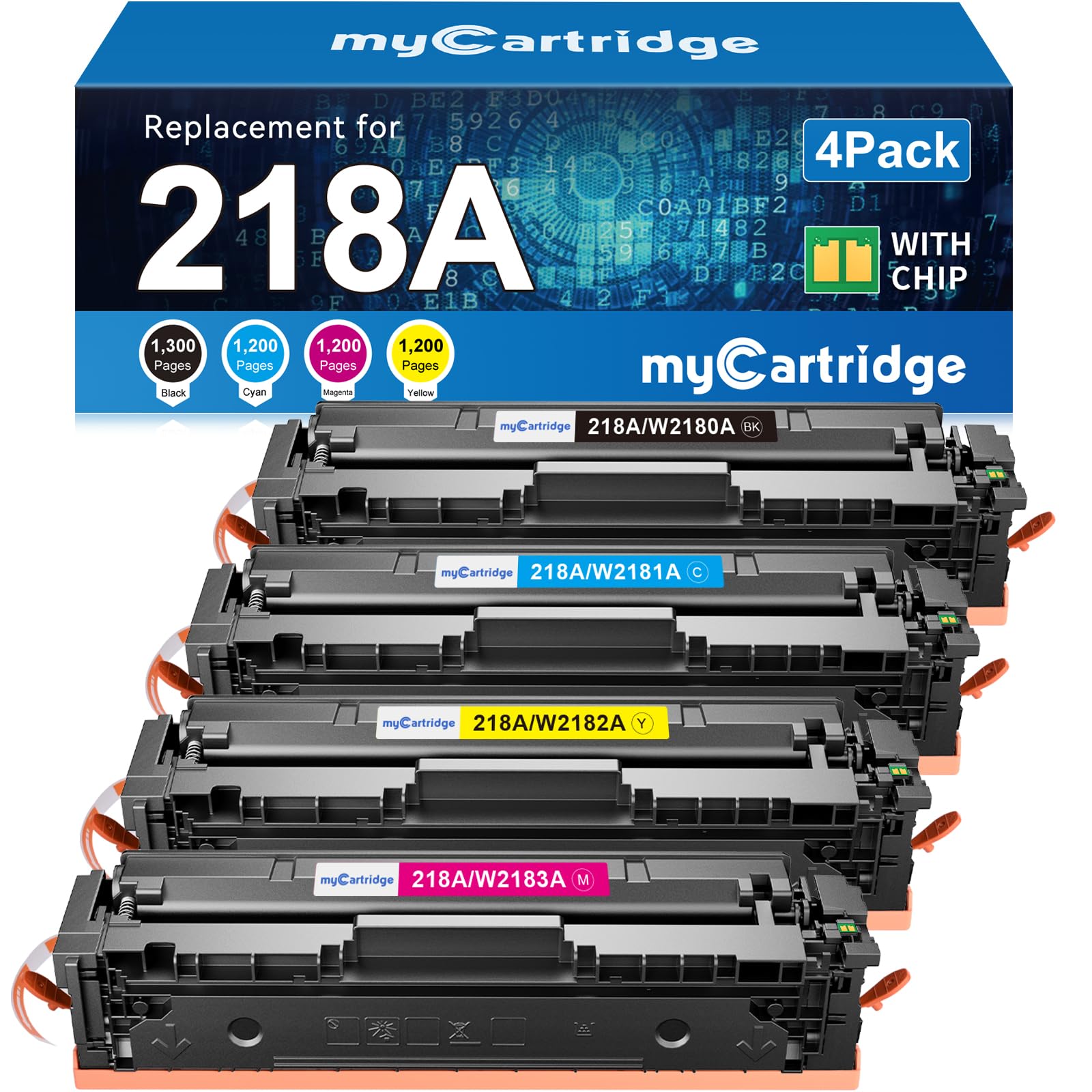 myCartridge 218A four-pack front view showing full set and branding for dependable supply