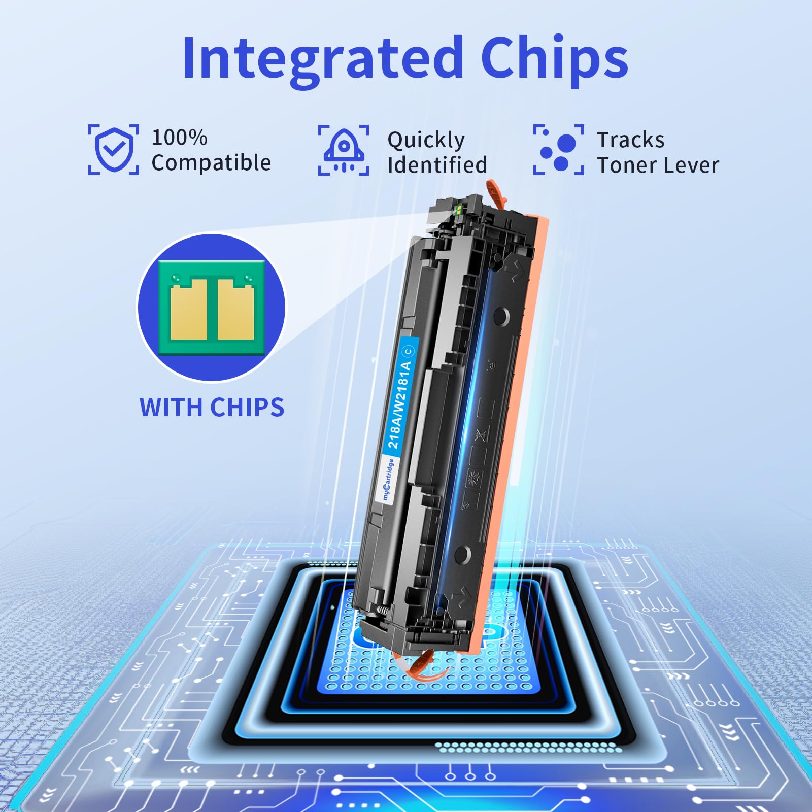 myCartridge cartridge installed in HP printer demonstrating easy installation and uptime