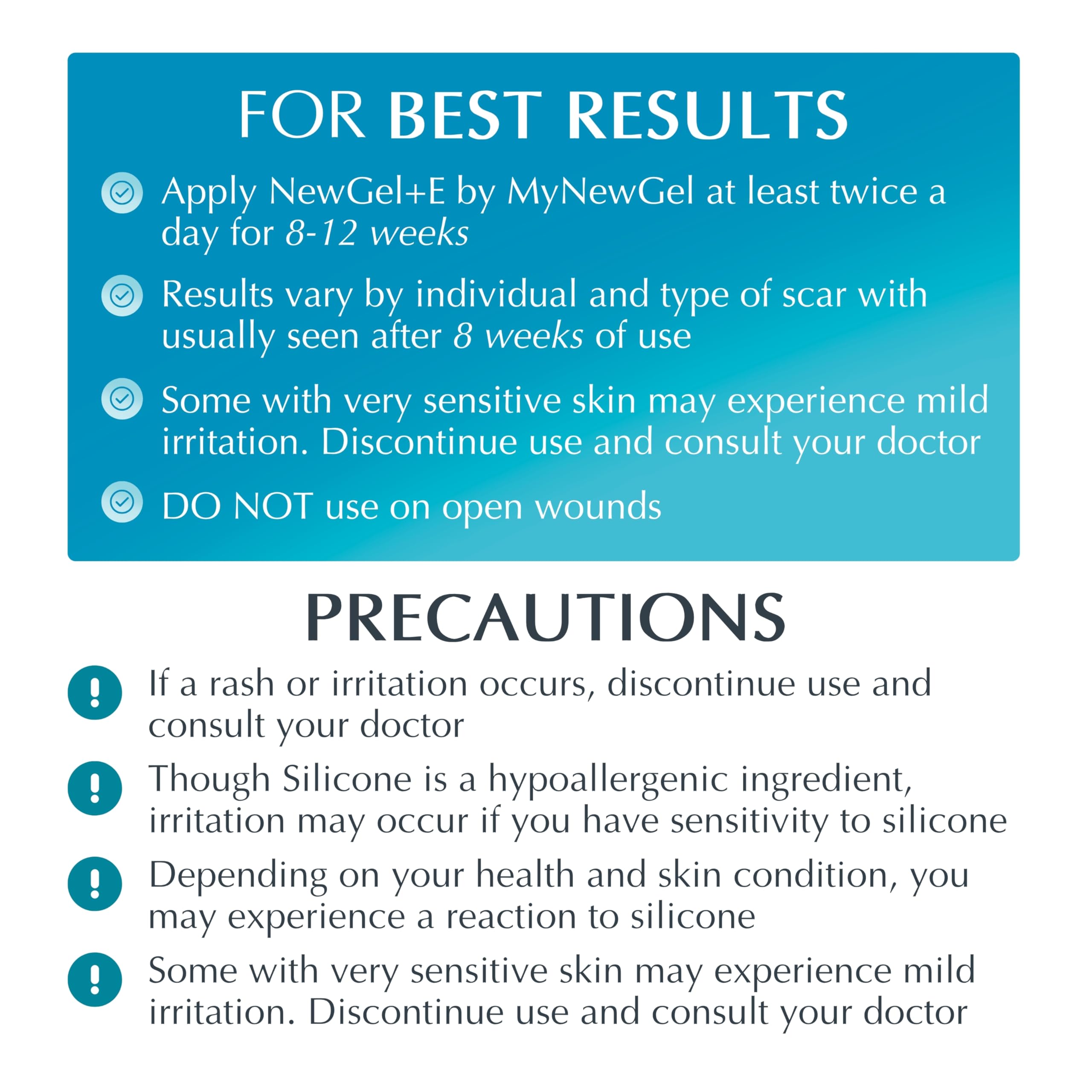 MyNewGel before and after styled illustration showing visual scar improvement