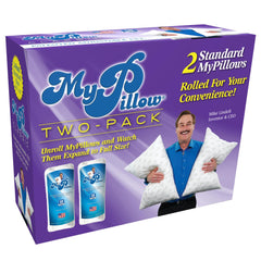 MyPillow front view showing clean standard pillows and cozy appeal