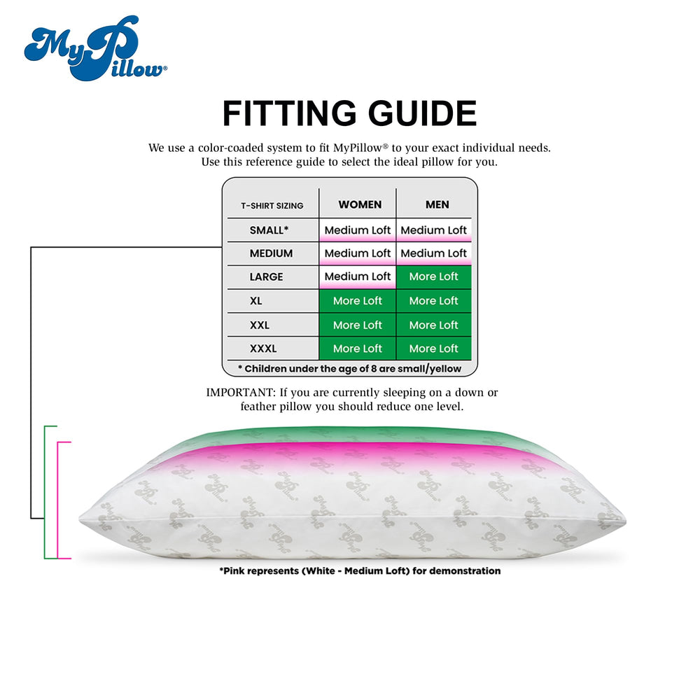 MyPillow next to ruler showing standard 18.5 x 26 inch size