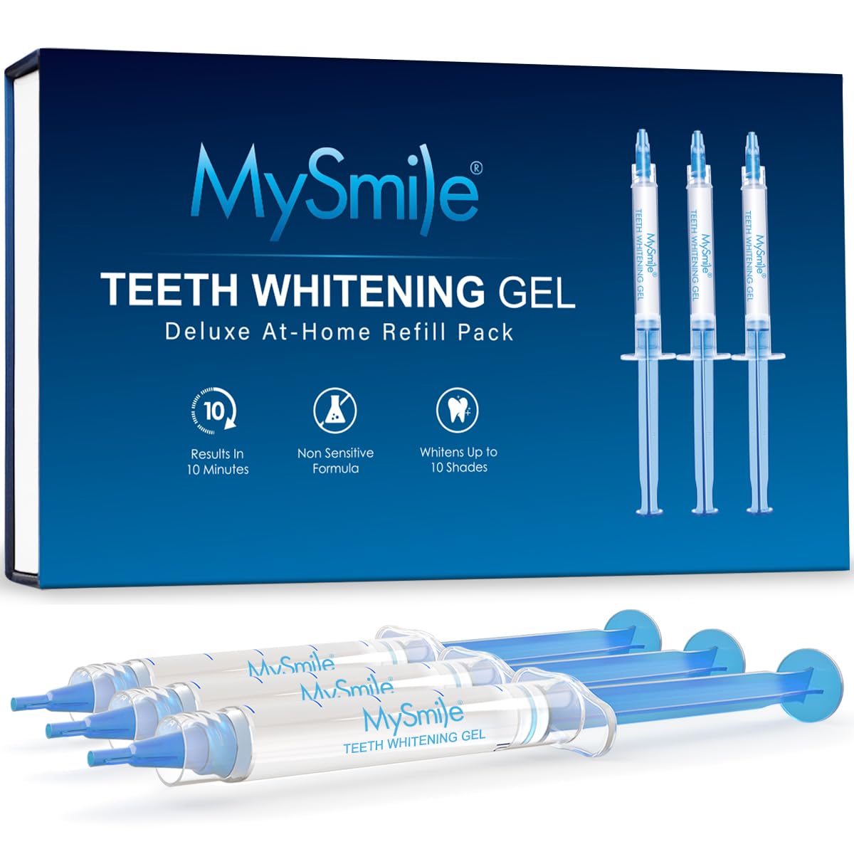 MySmile front packaging showing three refill pens and benefits