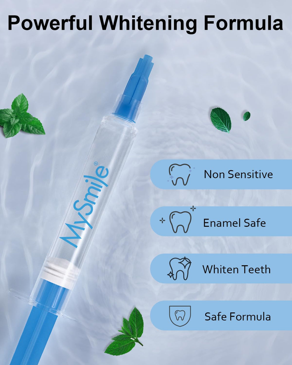 MySmile gel texture drop showing smooth consistency and fast coverage