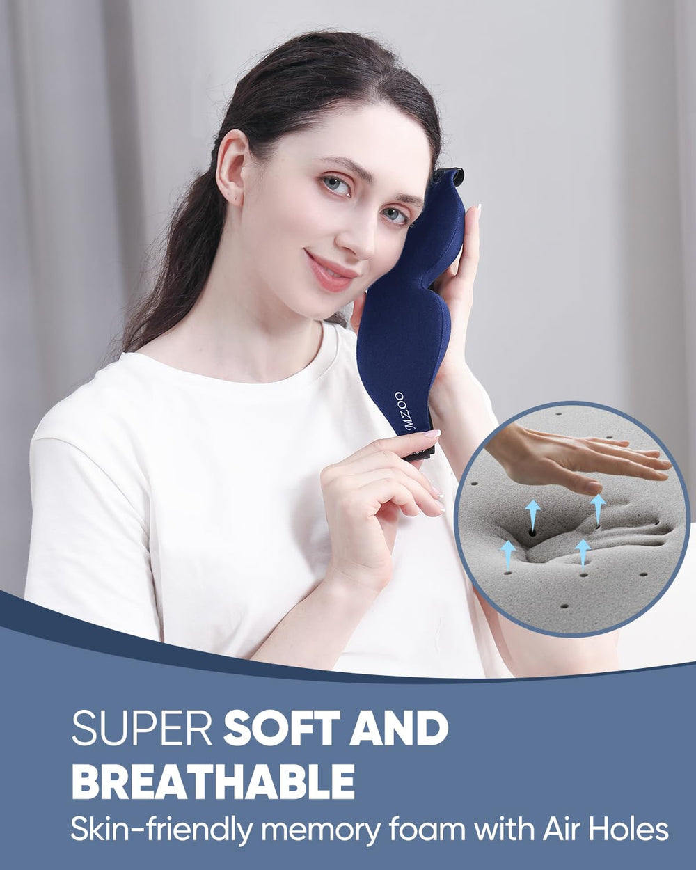 MZOO adjustable strap and buckle that secure fit without snagging hair