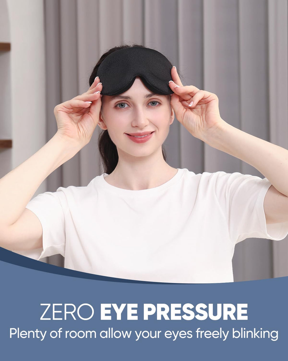 MZOO close-up of contoured eye cups providing makeup-safe eye space