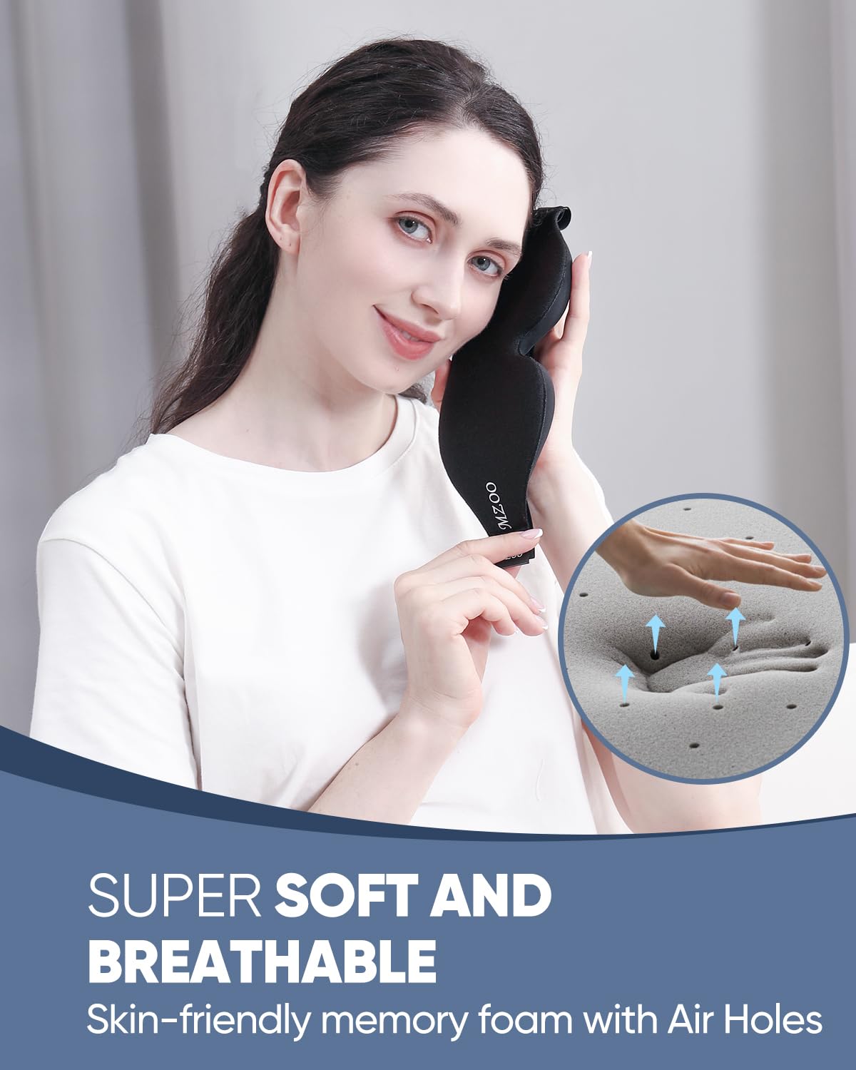 MZOO adjustable straps and clasp showing secure fit without hair snagging