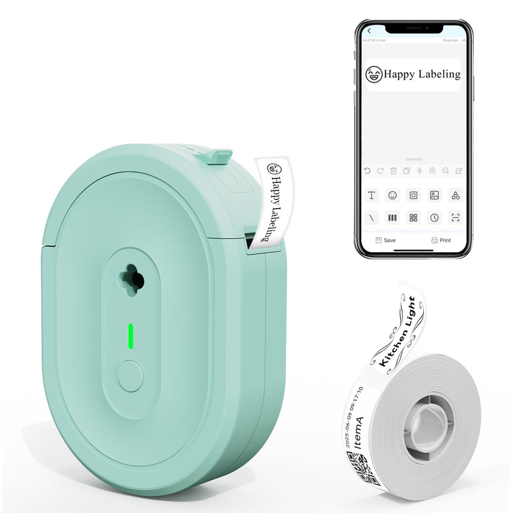 NADAIIN N12 front view showing compact green housing and button layout for portable use