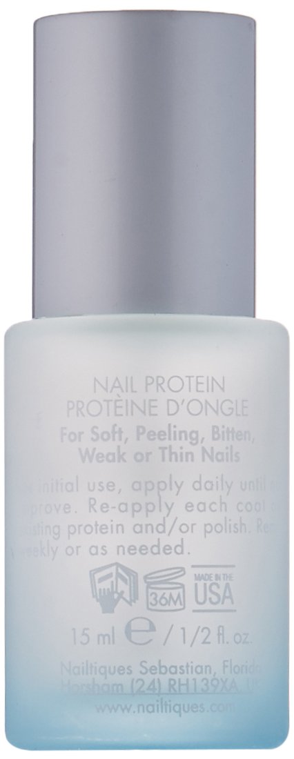 Close-up of treated natural nail with Nailtiques Formula 2 showing reduced peeling benefit