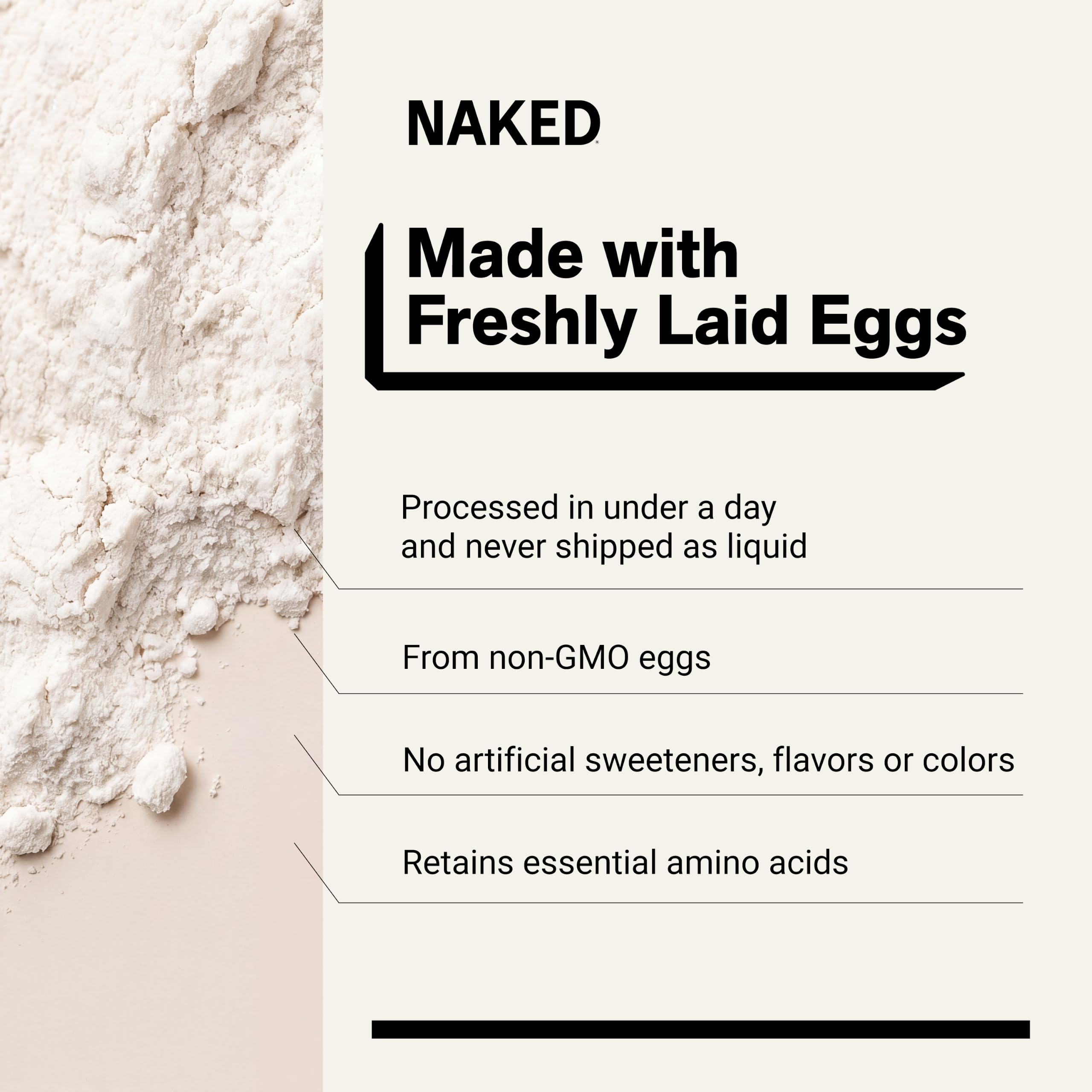 NAKED mixed shake in a glass illustrating smooth blend and neutral taste