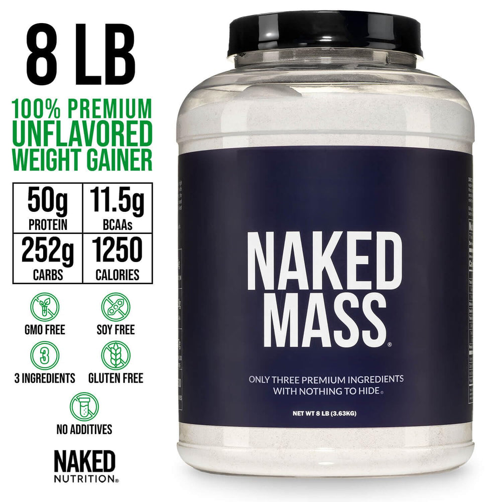 NAKED mass scoop measurement demonstrating high-calorie serving control