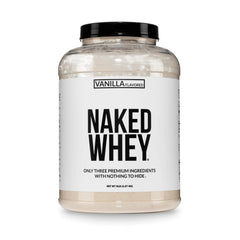 NAKED front packaging showing clean label and 5 lb tub benefit