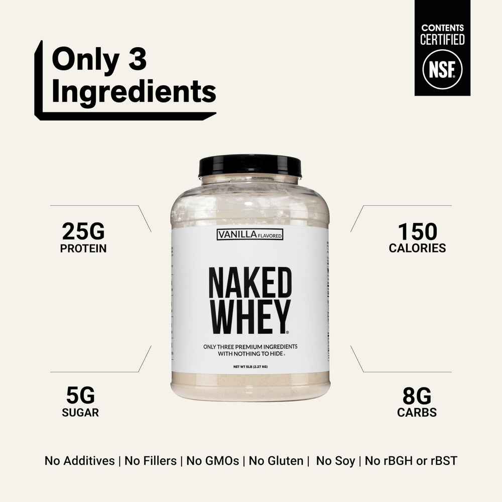 NAKED powder texture closeup showing fine mixable whey benefit