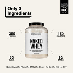NAKED powder texture closeup showing fine mixable whey benefit