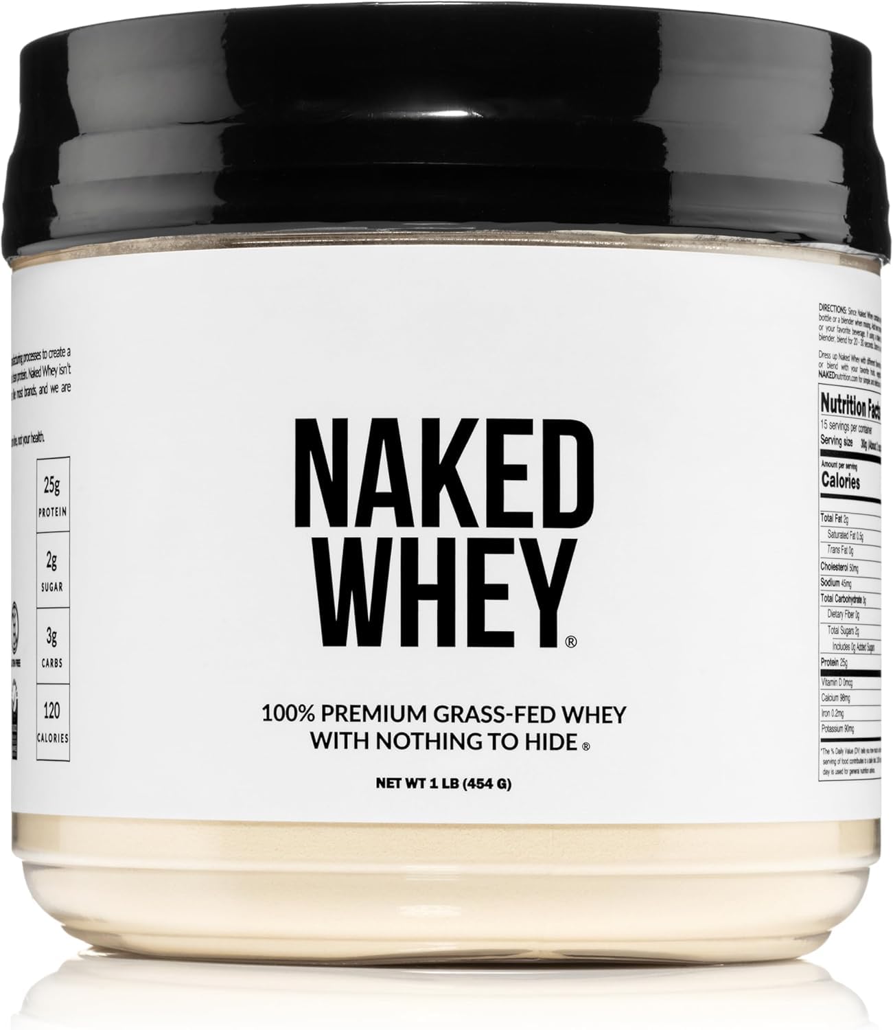 NAKED front label showing single-ingredient clarity and clean packaging benefit