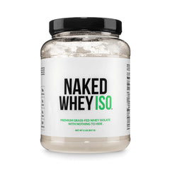 NAKED front container showing clean label and servings, highlights purity