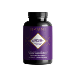 NAOMI front bottle view showing clean label and supplement benefits